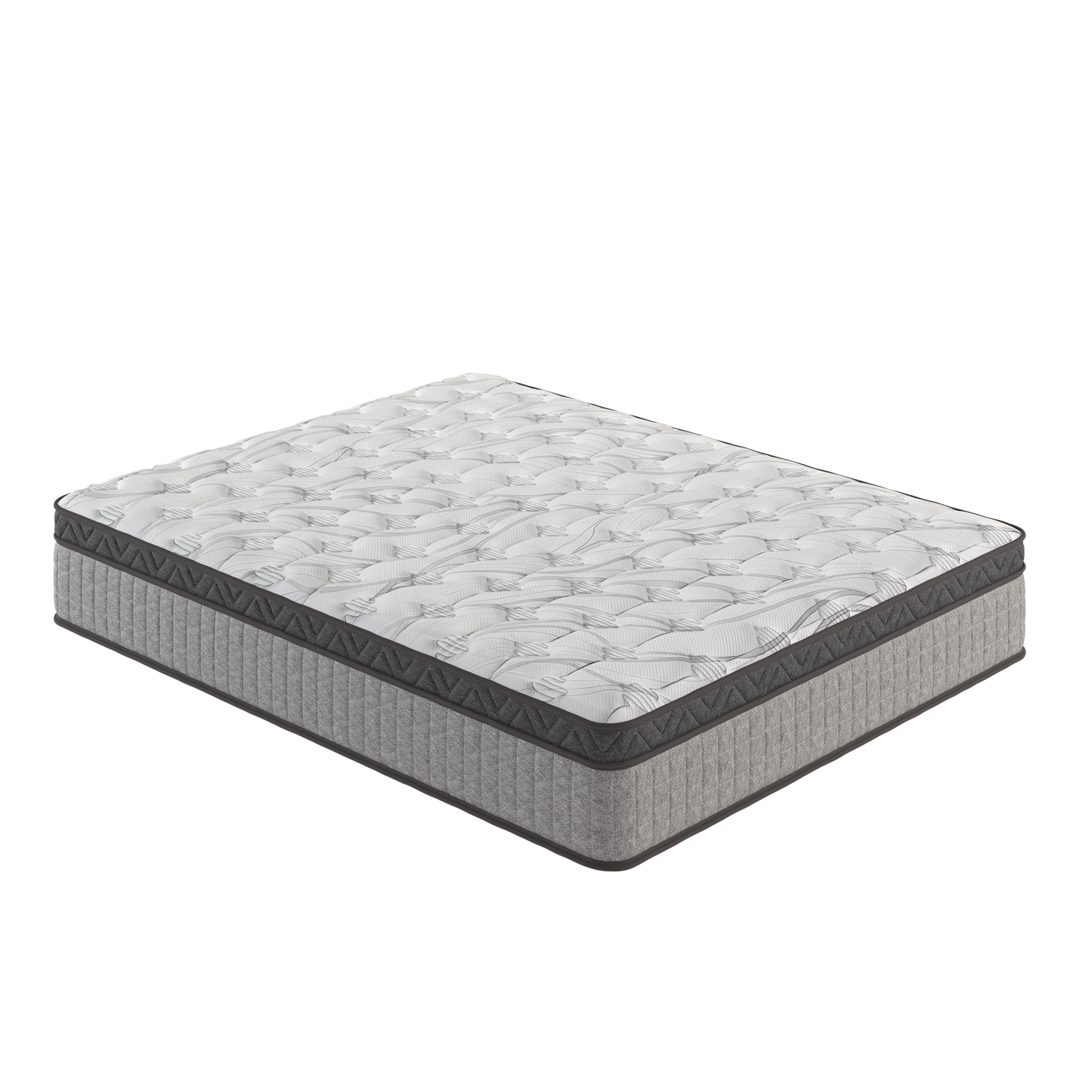 King Mattress 10 Inch, SYNGAR Hybrid Mattress in a Box, Mid-Firm Cooling Gel Memory Foam Mattress with Pocket Spring, CertiPUR-US and Oeko-Tex Certified, Gray