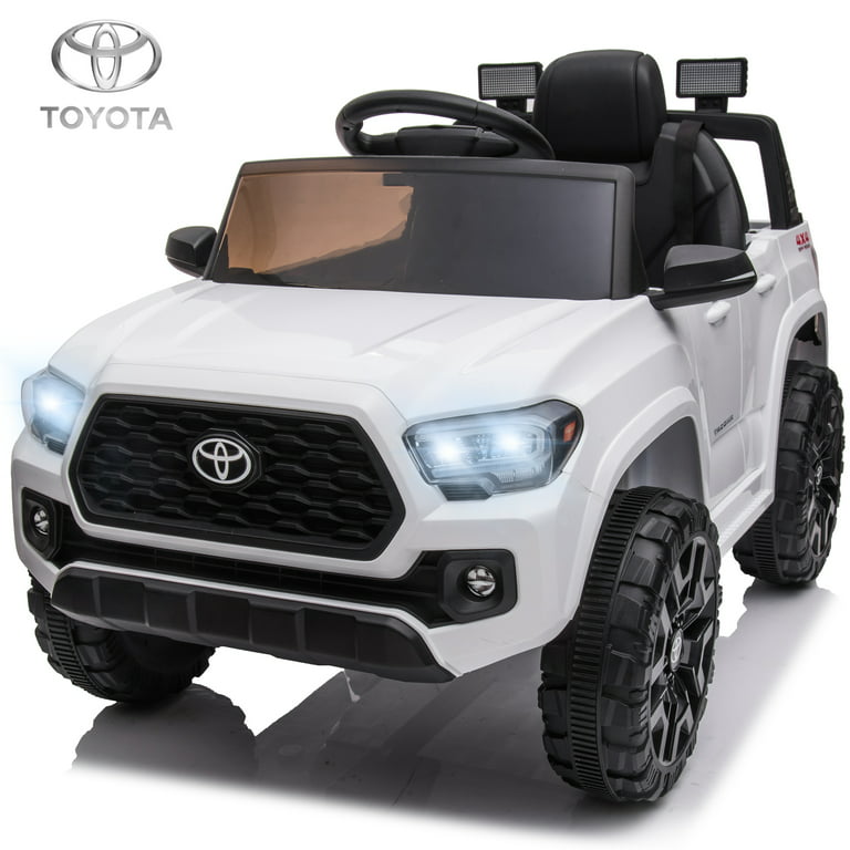SYNGAR Black 12 V Powered Ride On Car Toyota Tacoma Licenced with Remote Control and MP3 Player for Girls Boys 2 3 4 Years