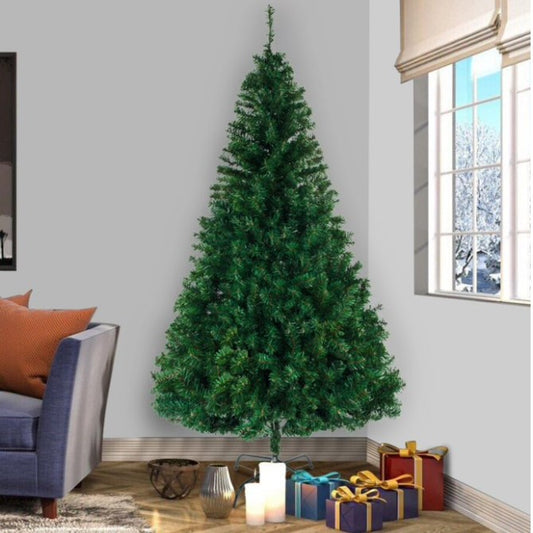 Syngar 8ft Christmas Tree, Premium Spruce Artificial Holiday Christmas Tree for Home, Office, Party Decoration, Easy Assembly, Metal Hinges & Foldable Base