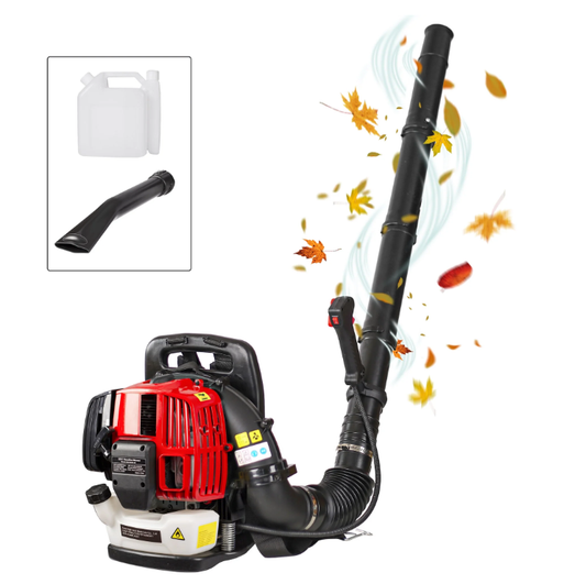 SYNGAR Backpack Leaf Blower with Extension Tube, 52CC 2-Cycle Gas Leaf Blower, Perfect for Outdoor Snow Blowing and Cleaning, Not for Sale in California, D5478