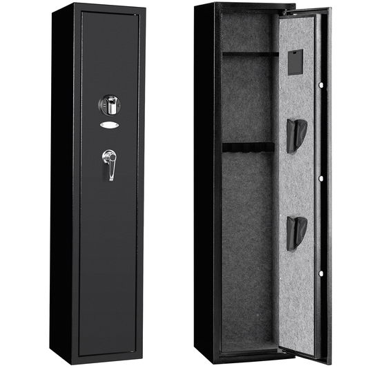 iRerts Rifle Safe, Gun Safe for Home Rifles and Pistols, Quick Access Rifle Gun Safe for Home Firearm, Security Cabinet with Digital Fingerprint Easy to Install