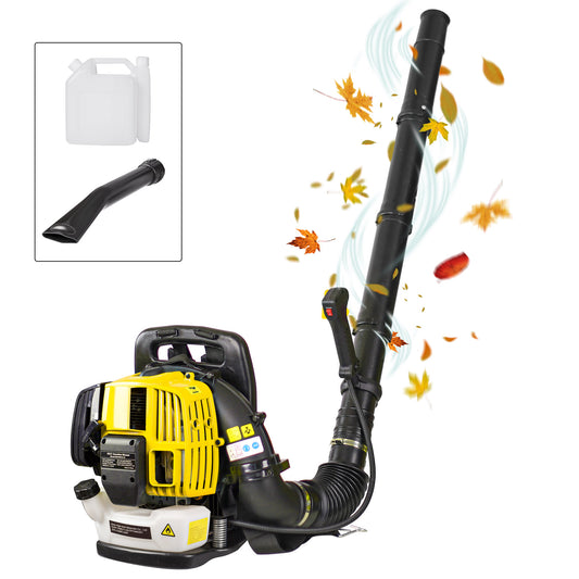 SYNGAR Gas Backpack Leaf Blower, 52CC 2-Cycle Leaf/Snow Blower with Extension Tube, for Dust Cleaning, Snow Blowing, Backyard, Garden, Work Around the House, Not for Sale in California, D7323