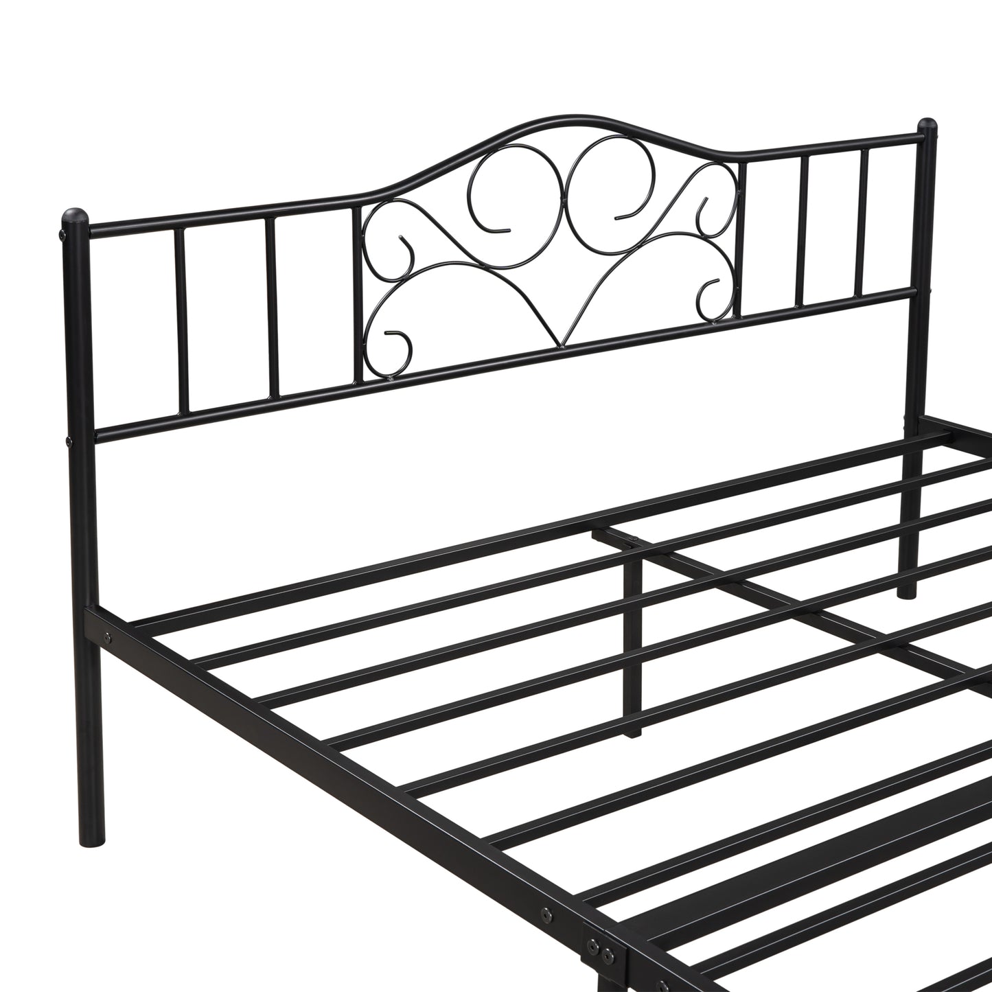 SYNGAR Queen Size Bed Frame, Modern Metal Platform Bed Frame Queen Size with Headboard and 500lb Weight Capacity, No Box Spring Needed