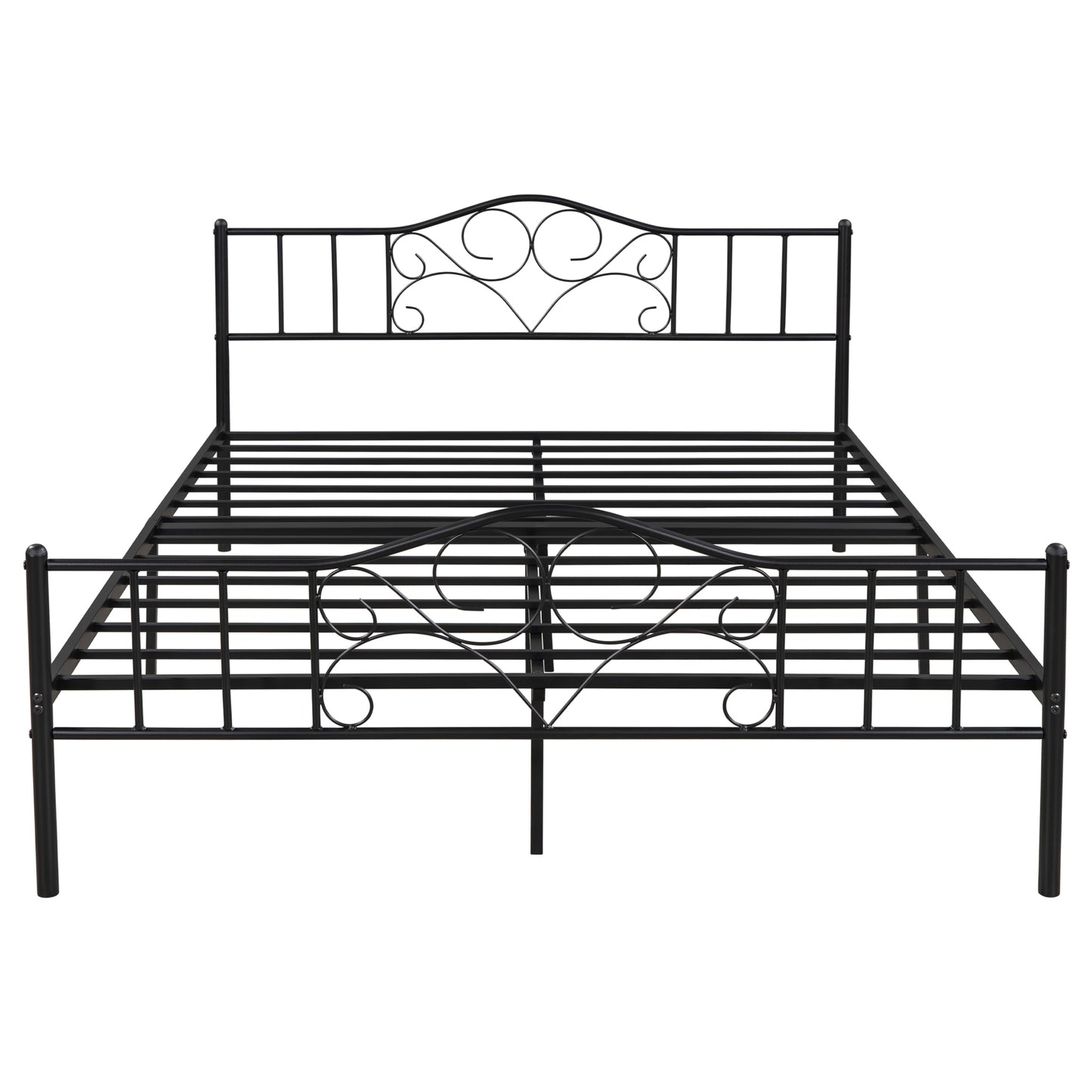 SYNGAR Queen Size Bed Frame, Modern Metal Platform Bed Frame Queen Size with Headboard and 500lb Weight Capacity, No Box Spring Needed