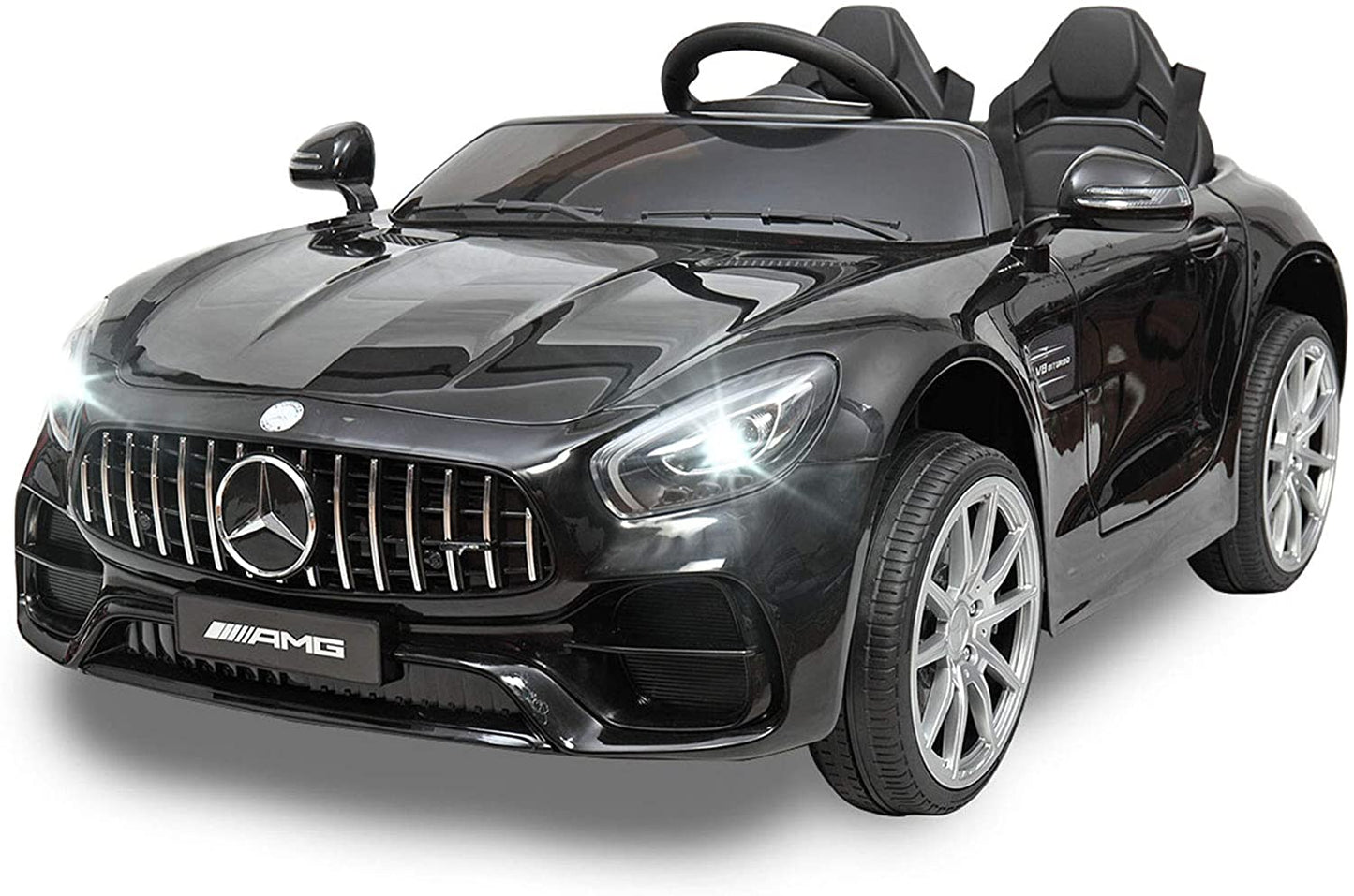 2 Seater Kids Ride On Car, Mercedes Benz Licensed Electric Car for Kids, Power Vehicle with Remote Control, 3 Speeds, LED Lights, MP3 Player, USB Port, Gift for Age 1-5 Years, K1396