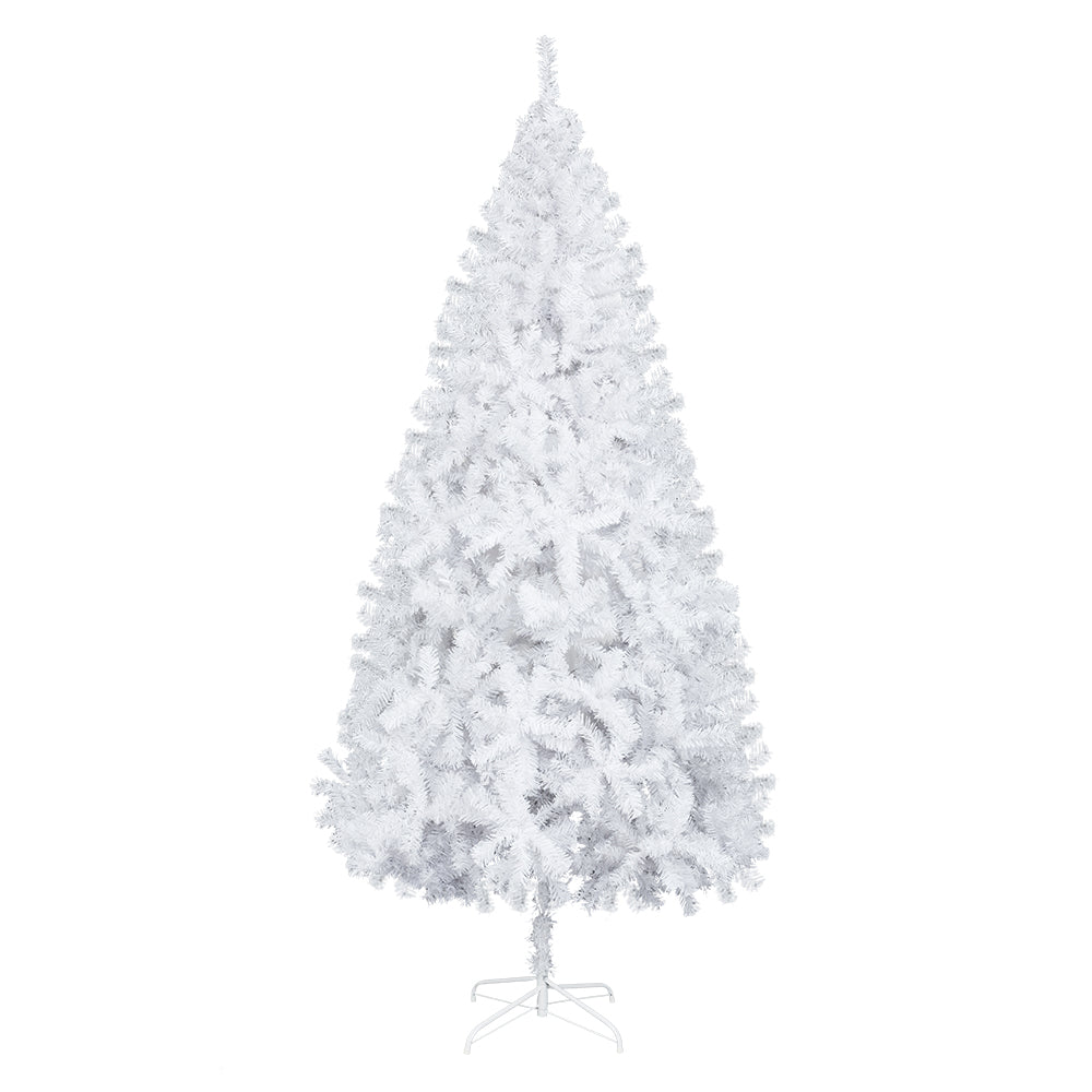 White Christmas Trees Skinny, 7FT Christmas Pencil Tree Slim Spruce with Foldable Metal Stand for Christmas Festivals, LJ190