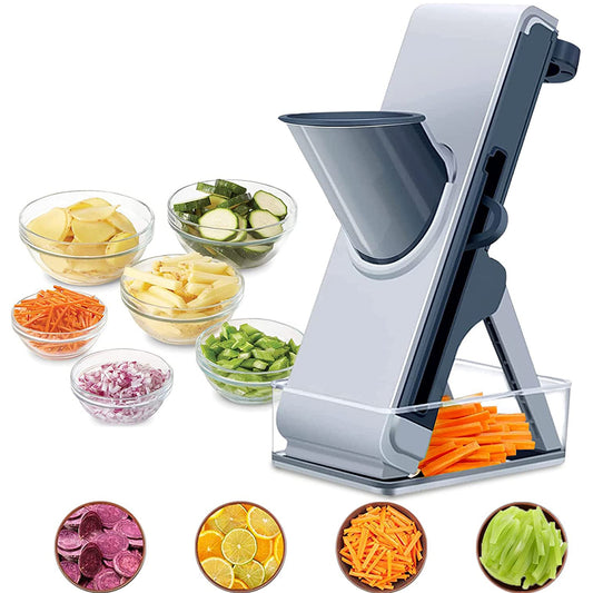 Mandoline Slicer for Kitchen, Chopping Artifact, Vegetable Slicer Cutter, Food Slice and Julienne for Potatoes, Onions, Cucumbers, Carrots, Fruits, Veggie Chopper for Vegetables Meal Prep, Blue