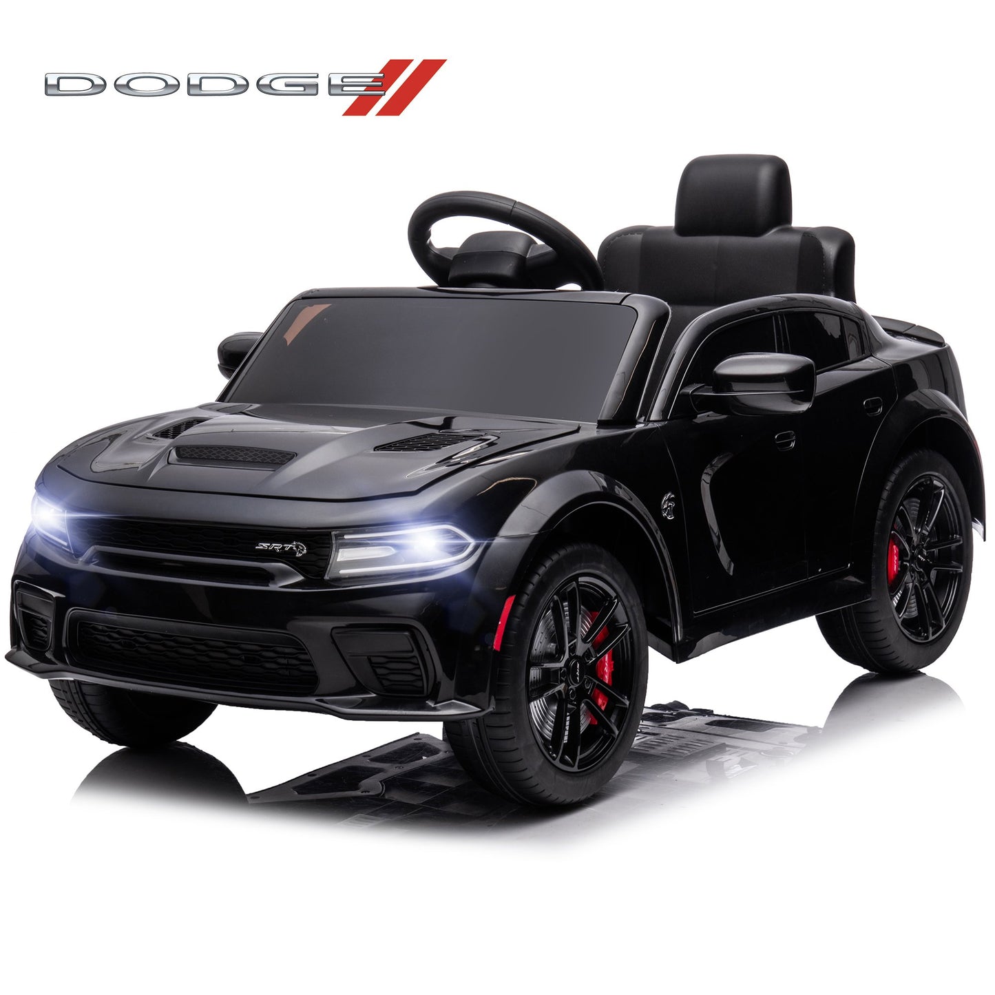 iRerts 12V Dodge Charger SRT Boys Girls Kids Ride on Car Toys, Electric 12V Battery Operated Riding Toys with Remote Control for Christmas Birthday Gift