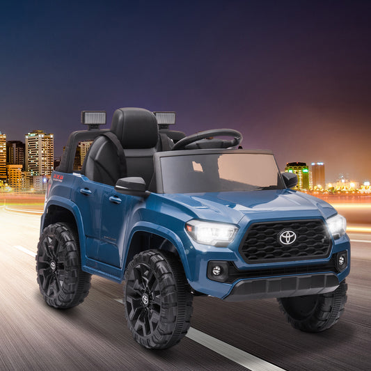 SYNGAR Blue 12 V Toyota Tacoma Powered Ride-On with Remote Control